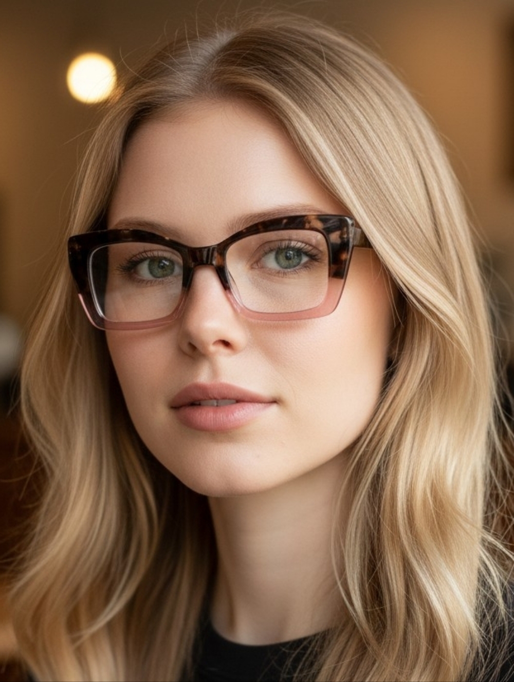 +3.50 Oversized  Square Tortoise & Blush Pink Frame Readers Glasses